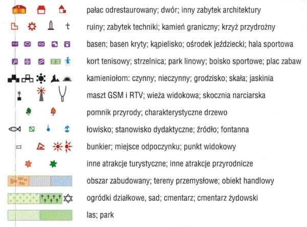 Wisła , Ustroń i okolice 1:20 000. Mapa turystyczna wydawnictwa Galileos. Legenda 2