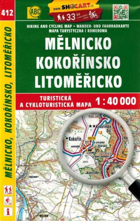 Melnicko, Kokorinsko, Litomericko. Mapa turystyczna 412 wydawnictwa Shocart. Okładka