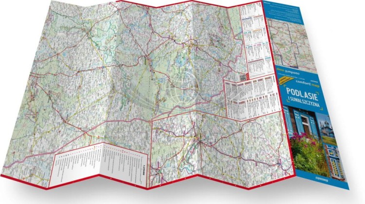 Podlasie i Suwalszczyzna. Przewodnik light + laminowana mapa przewodnik ExpressMap. Składanie mapy