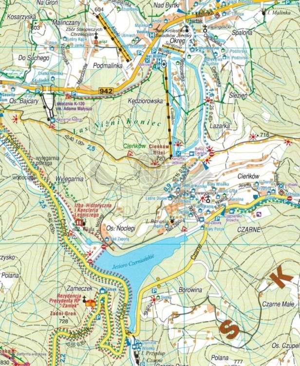Beskid Śląski. Zestaw 6 map turystycznych wydawnictwa Galileos. Przykładowy fragment 1