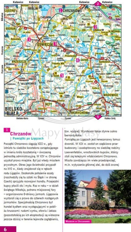 Województwo małopolskie. Przewodnik + atlas wydawnictwa Demart. Przykład stronny