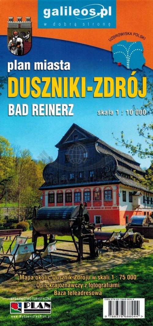 Duszniki-Zdrój 1:10 000. Mapa / Plan miasta. Galileos