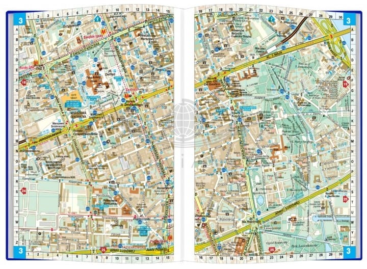 Warszawa i okolice. 59 miejscowości podwarszawskich. Atlas samochodowy wydawnictwa Demart. Przykładowe strony 1
