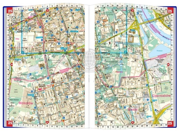 Warszawa i okolice. 59 miejscowości podwarszawskich. Atlas samochodowy wydawnictwa Demart. Przykładowe strony 2