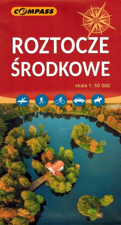 Roztocze Środkowe 1:50 000. Mapa turystyczna wydawnictwa Compass. Okładka
