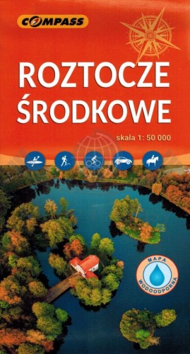 Roztocze Środkowe 1:50 000. Laminowana mapa turystyczna wydawnictwa Compass. Okładka