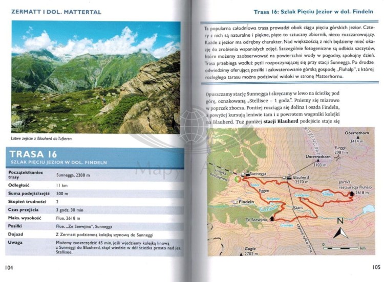 Zermatt Saas-Fee. Alpy Szwajcarskie. Wydawnictwa sklep podróżnika. Fragment 2