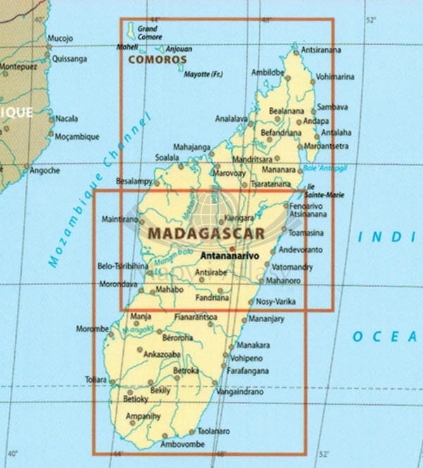 Madagaskar 1:1 200 000. Wodoodporna mapa samochodowo-turystyczna wydawnictwa Reise Know-How. Fragment 2