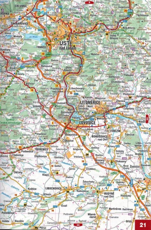 Czechy Atlas samochodowy wydawnictwa Shocart. Arkusz 1