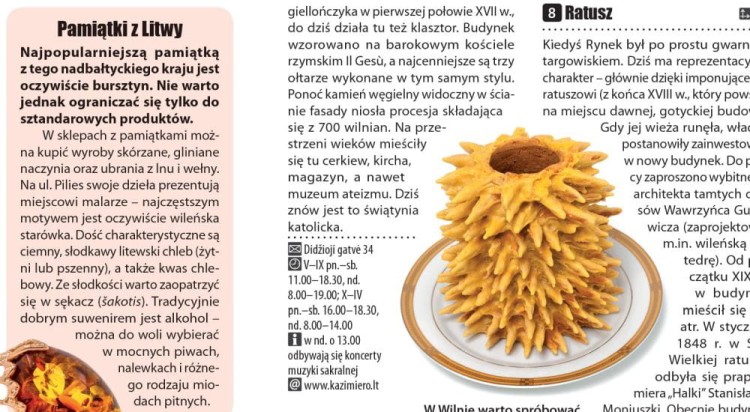 Wilno i troki 2 w 1. Laminowana mapa turystyczna + Miniprzewodnik wydawnictwa ExpressMap. Fragment 2