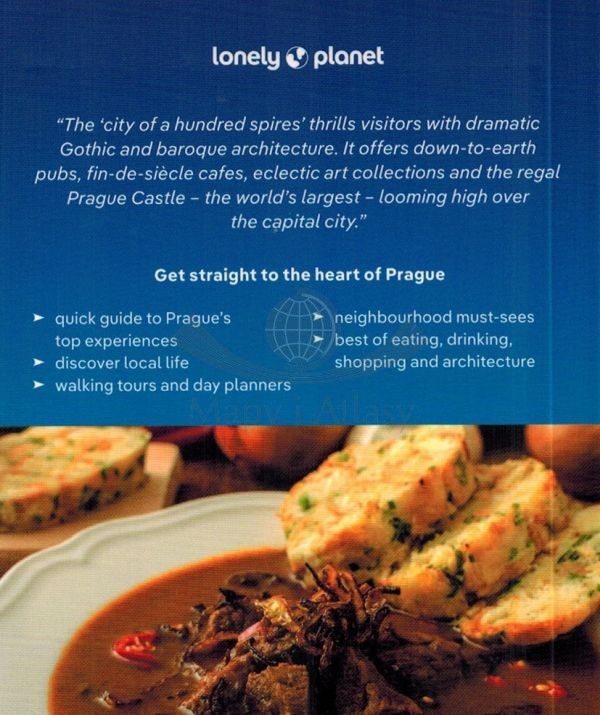 Praga / Prague. Przewodnik Pocket z mapą wydawnictwa Lonely Planet. Okładka -tył