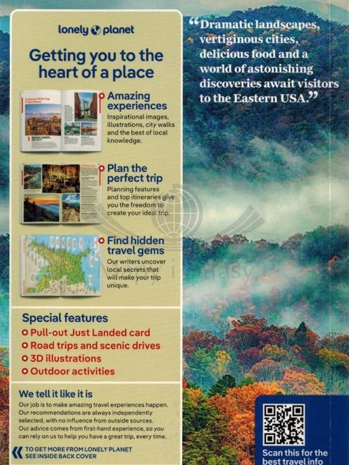 Stany Zjednoczone, część wschodnia/ Eastern USA wydawnictwa Lonely Planet. Okładka - tył