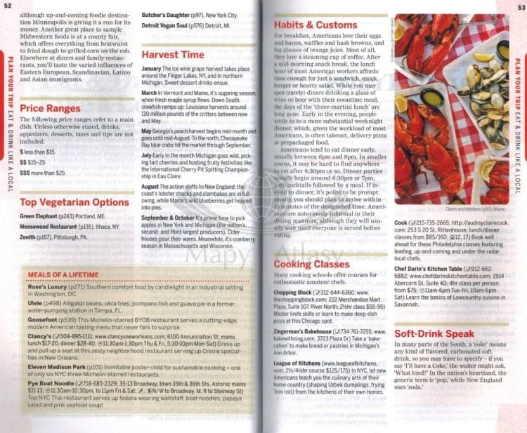 Stany Zjednoczone, część wschodnia/ Eastern USA wydawnictwa Lonely Planet. Przykładowe strony 2