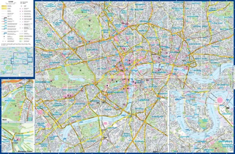 Londyn. Laminowana mapa / Plan miasta + Miniprzewodnik wydawnictwa ExpressMap. Strona druga