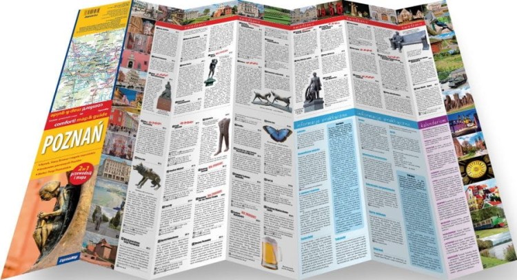 Poznań. Laminowana mapa / Plan miasta + Miniprzewodnik. ExpressMap wydawnictwa Składanie mapy