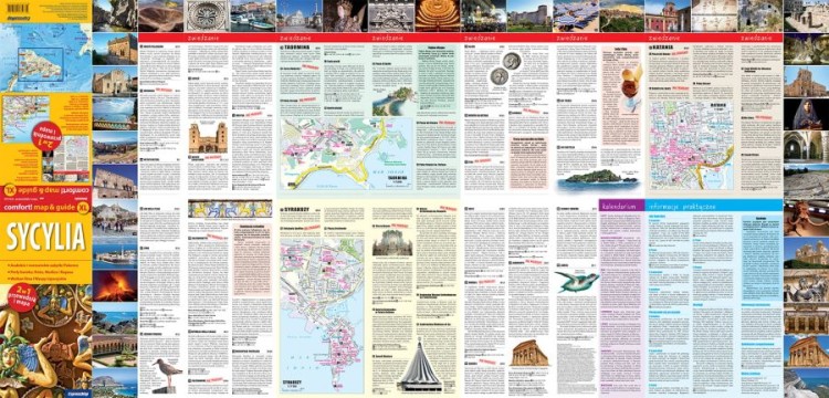 Sycylia. Laminowana mapa samochodowo-turystyczna + Miniprzewodnik wydawnictwa ExpressMap. Strona pierwsza