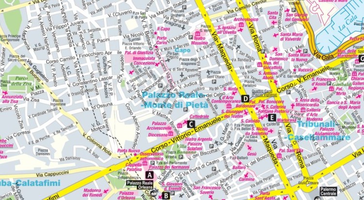 Sycylia. Laminowana mapa samochodowo-turystyczna + Miniprzewodnik wydawnictwa ExpressMap. Fragment mapy 2