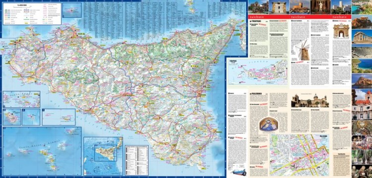 Sycylia. Laminowana mapa samochodowo-turystyczna + Miniprzewodnik wydawnictwa ExpressMap. Strona druga