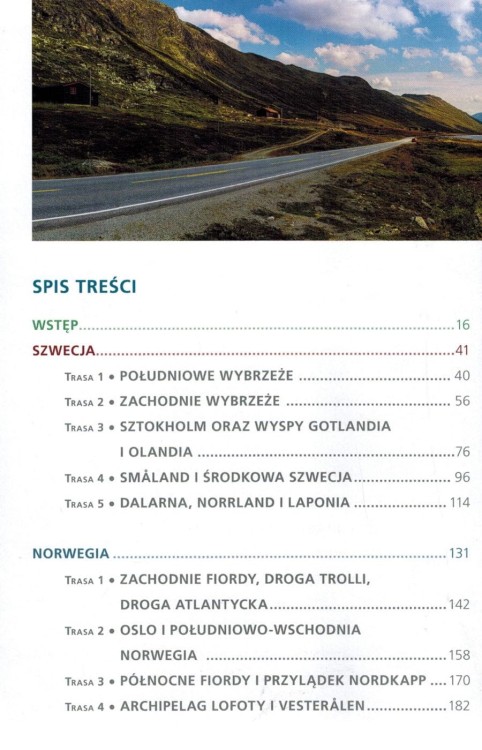 Skandynawia na czterech kółkach. Przewodnik wydawnictwa Pascal. Spis treści 1