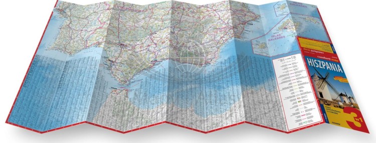 Hiszpania 3 w 1. Przewodnik, atlas, mapa wydawnictwa ExpressMap. Mapa - składanie