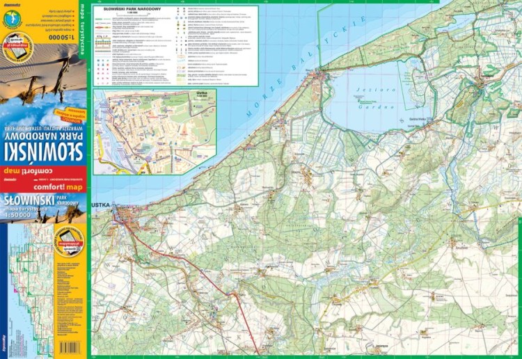 Słowiński Park Narodowy 1:50 000. Laminowana mapa turystyczna wydawnictwa ExpressMap. Strona 1