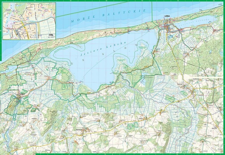 Słowiński Park Narodowy 1:50 000. Laminowana mapa turystyczna wydawnictwa ExpressMap. Strona 2