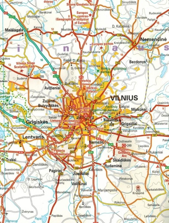 Litwa i Obwód Kaliningradzki 1:325 000. Wodoodporna mapa samochodowo-turystyczna wydawnictwa Reise Know-How. Fragment 1