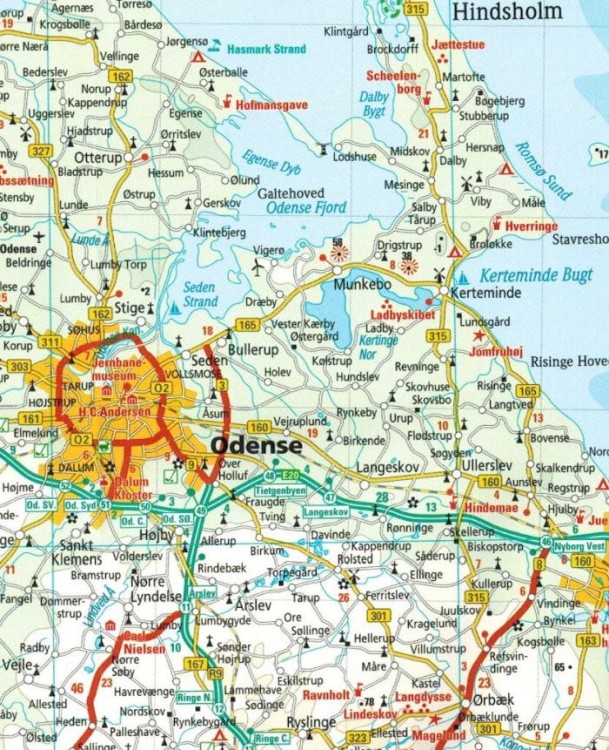 Dania 1:300 000. Wodoodporna mapa samochodowo-turystyczna wydawnictwa Reise Know-How. Fragment 1
