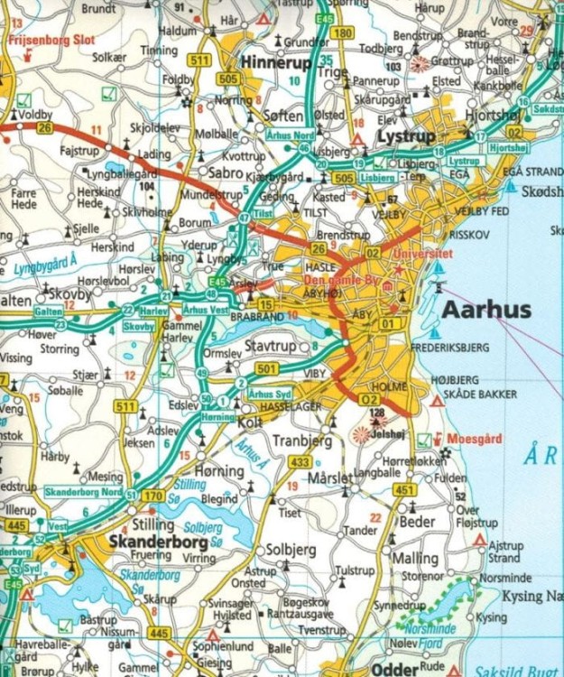 Dania 1:300 000. Wodoodporna mapa samochodowo-turystyczna wydawnictwa Reise Know-How. Fragment 2