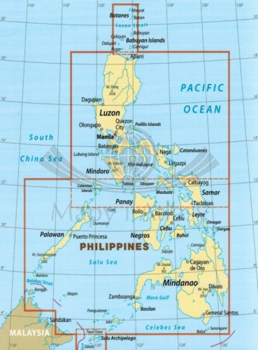 Filipiny 1:1 200 000. Wodoodporna mapa samochodowa-turystyczna wydawnictwa Reise Know-How. Zasięg