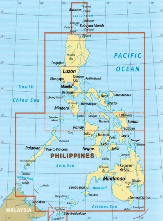 Filipiny 1:1 200 000. Wodoodporna mapa samochodowa-turystyczna wydawnictwa Reise Know-How. Zasięg