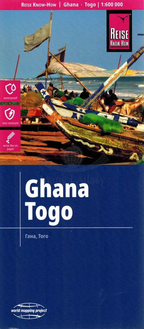 Ghana i Togo 1:600 000. Mapa samochodowo-turystyczna. Reise Know-How
