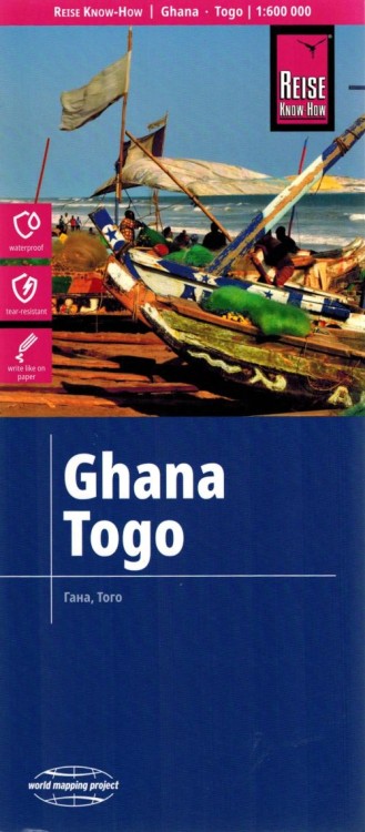 Ghana i Togo 1:600 000. Mapa samochodowo-turystyczna wydawnictwa Reise Know-How. Okładka
