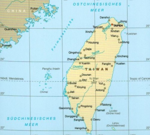 Tajwan 1:300 000. Wodoodporna mapa samochodowa wydawnictwa Reise Know-How. Zasięg