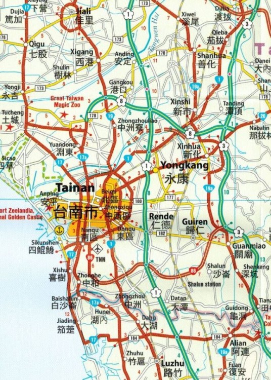 Tajwan 1:300 000. Wodoodporna mapa samochodowa wydawnictwa Reise Know-How. Fragment 1
