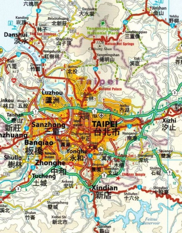 Tajwan 1:300 000. Wodoodporna mapa samochodowa wydawnictwa Reise Know-How. Fragment 2