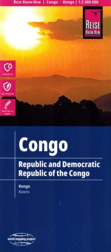 Kongo 1:2 000 000. Wodoodporna mapa samochodowa wydawnictwa Reise Know-How. Okładka