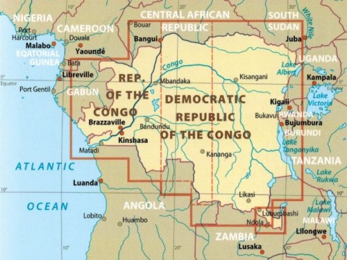 Kongo 1:2 000 000. Wodoodporna mapa samochodowa wydawnictwa Reise Know-How. Zasięg