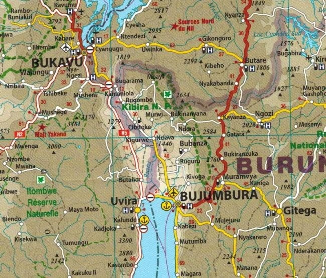 Kongo 1:2 000 000. Wodoodporna mapa samochodowa wydawnictwa Reise Know-How. Fragment 2