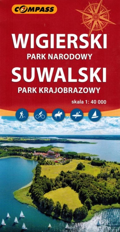 Wigierski Park Narodowy i Suwalski Park Krajobrazowy. Mapa turystyczna wydawnictwa Compass. Okładka
