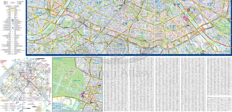 Paryż 1:15 000. Laminowana mapa / Plan miasta wydawnictwa ExpressMap. Strona 2