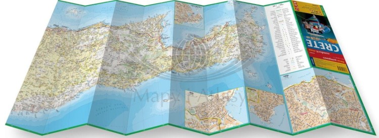 Kreta 1:150 000. Laminowana mapa samochodowo-turystyczna wydawnictwa ExpressMap. Składanie mapy