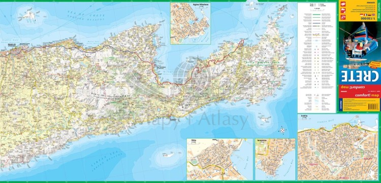Kreta 1:150 000. Laminowana mapa samochodowo-turystyczna wydawnictwa ExpressMap. Strona 1