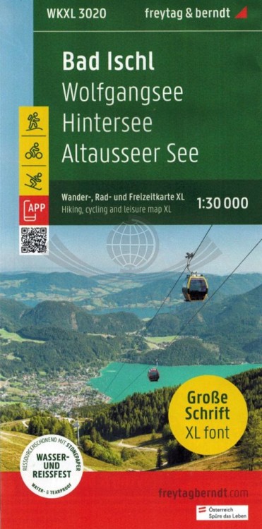 Bad Ischl, Wolfgangsee, Hinter, Altausseer See 1:30 000. Mapa samochodowo-turystyczna wydawnictwa Freytag & Berndt. Okładka
