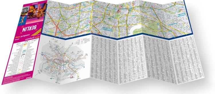 Berlin. Przewodnik light + laminowana mapa wydawnictwa ExpressMap. Rozłożona mapa