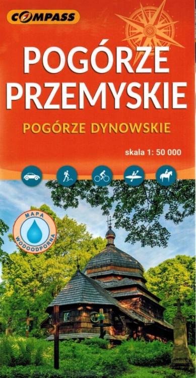 Pogórze Przemyskie i Dynowskie. Mapa turystyczna wydawnictwa Compass. Okładka