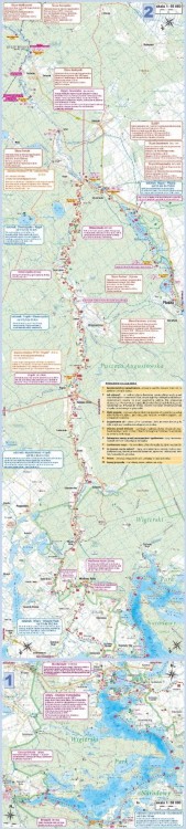 Czarna Hańcza i kanał Augustowski 1:50 000. Wodoodporna mapa kajakowa wydawnictwa Compass. Strona 2