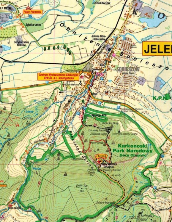 Polskie Karkonosze i Góry Izerskie 1:25 000. Mapa turystyczna wydawnictwa Libra. Fragment 1