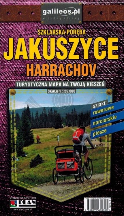 Jakuszyce, Harrachov, Szklarska Poręba. Laminowana mapa turystyczna wydawnictwa Galileos. Okładka 2