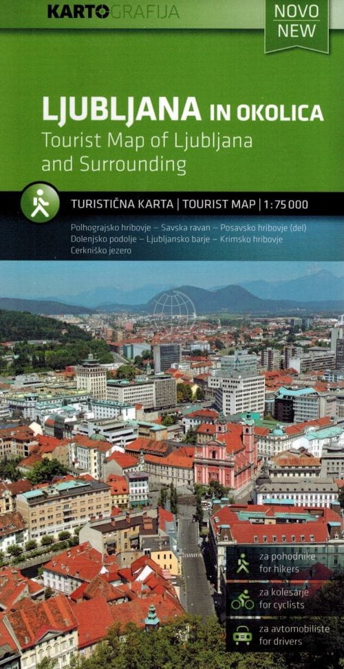 Ljubljana / Lublana i okolice 1:75 000. Mapa turystyczna. Kartografija